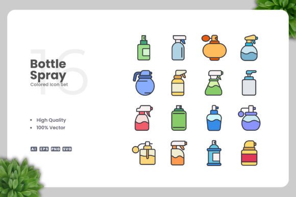 Bottle Spray Color Icons: A Versatile Design Tool for Modern Creatives