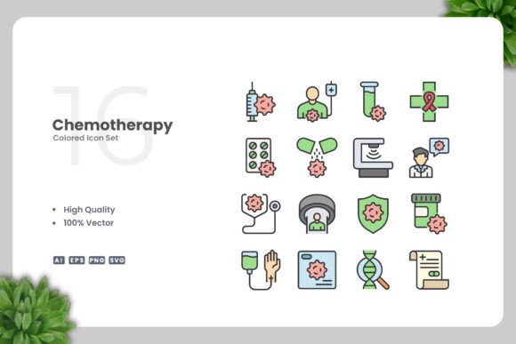 Chemotherapy Color Icons: A Versatile Design Resource