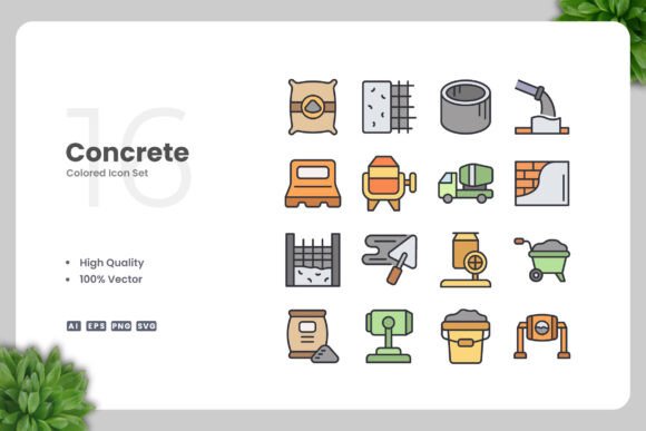 Concrete Color Icons: A Simple and Clean Design for Every Project