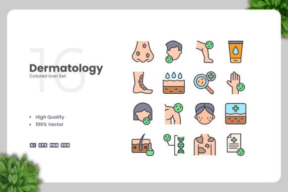 Dermatology Colored Icons for Every Project