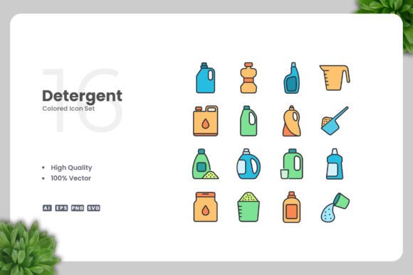 Detergent Colored Icons for Clean Design