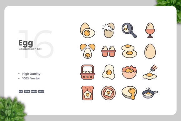 Egg Colored Icons