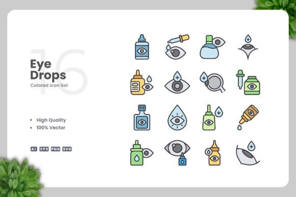 Eye Drops Color Icons: A Versatile Design Solution for Modern Creatives
