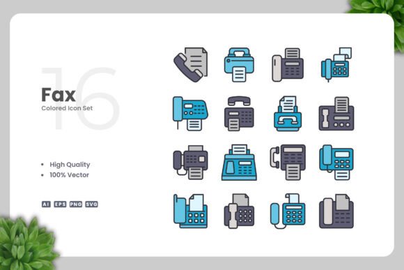 Fax Color Icons: Simple, Clean, and Versatile