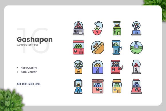 Gashapon Colored Icons: A Versatile Design Solution for Modern Creators