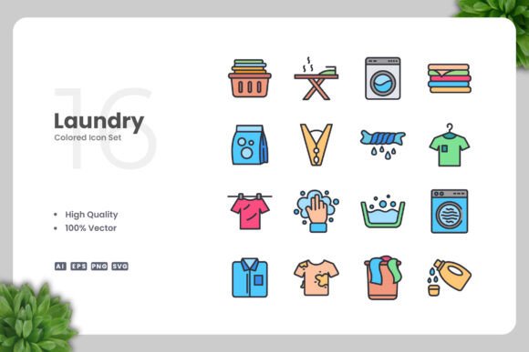 Laundry Color Icons: A Versatile Design Solution for Modern Creatives