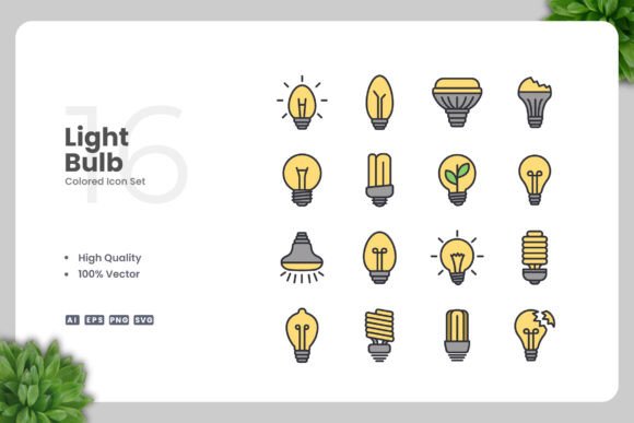 Light Bulb Color Icons