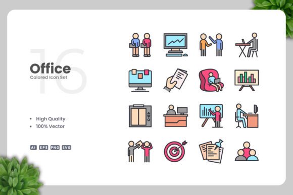 Office Color Icons: A Versatile Design Solution for Every Project